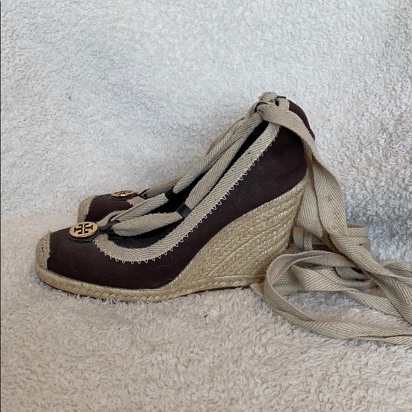 Tory Burch Wedge Espadrilles Womens 5 - Picture 4 of 6